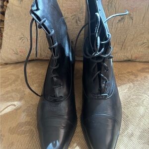 Maraolo  Made in Italy Black Lace-Up Leather Boots